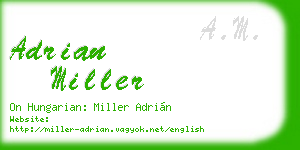 adrian miller business card
